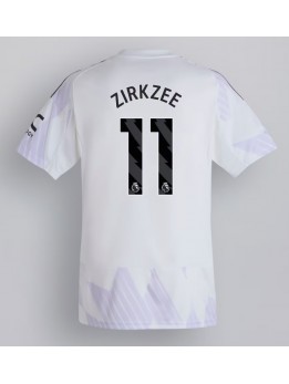 Moški Nogometna dresi replika Manchester United Joshua Zirkzee #11 Gostujoči 2025-26 Kratek rokav Moški Nogometna dresi replika Manchester United Joshua Zirkzee #11 Gostujoči 2025-26 Kratek rokav